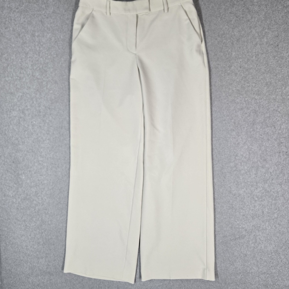 Express Women Pants 6R Beige Dress Pants Editor 30" Inseam Stretch